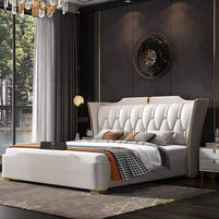 Tivoli Italian Modern Design Queen Size Bed For Bedroom with Storage - WoodenTwist
