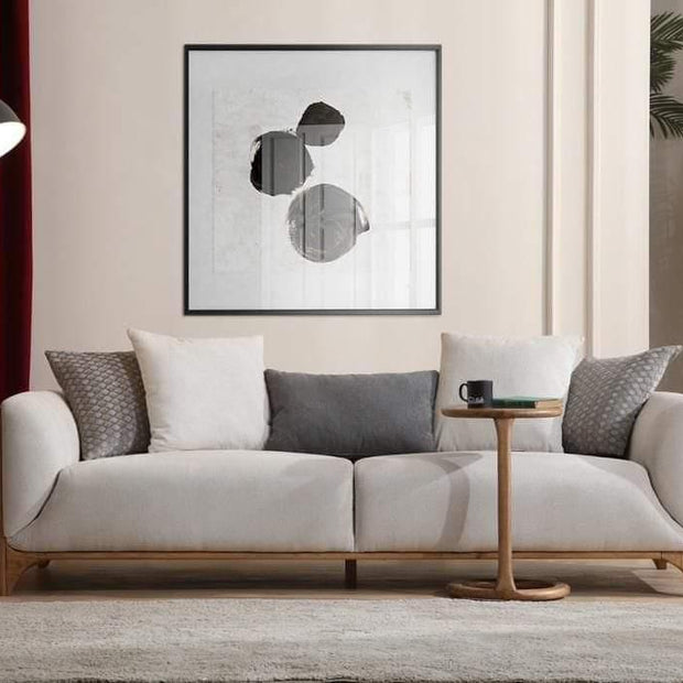 Traditional Interior Design Modern 4 Seater Sofa with 1 Armchair (Grey) - WoodenTwist