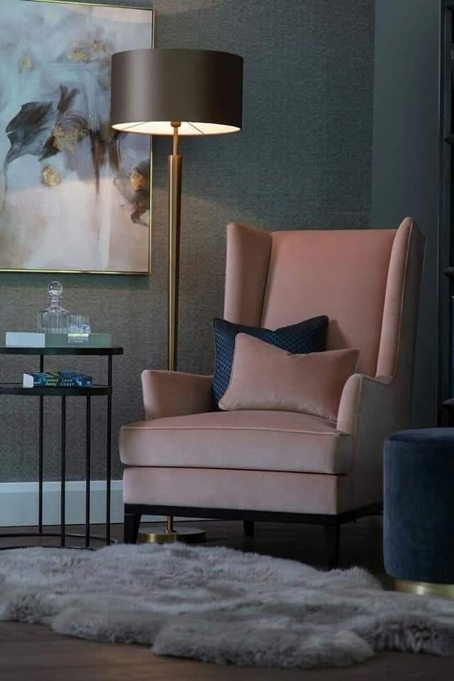 Wide Wingback Arm Chair