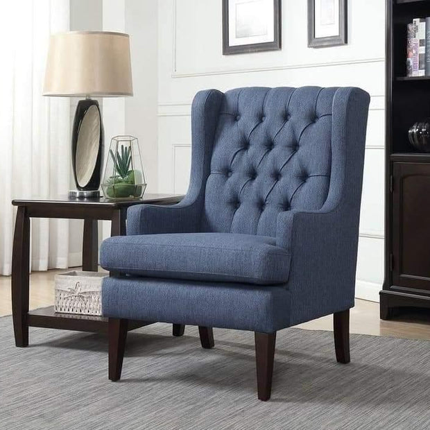 Wooden Wing Armchair Comfort for Backrest (Walnut Legs) - WoodenTwist