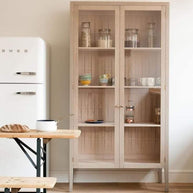 Wooden Handmade Glenn Cabinet with Four Shelf (Natural FInish) - WoodenTwist