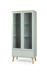 Wooden Closely Design Display Cabinet Two Doors with Two Drawers And Four Open Shelves - WoodenTwist