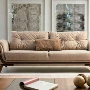 Wooden Cozy Design 3 Seater Sofa Comfort for Backrest (BROWN) - WoodenTwist