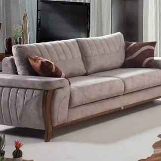 Handmade Modern Design Convertible 3 Seater Sofa Set (Grey) - WoodenTwist