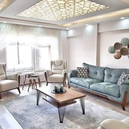 Handmade Modern European Style Interior Design Sofa Set 3+1+1 - WoodenTwist
