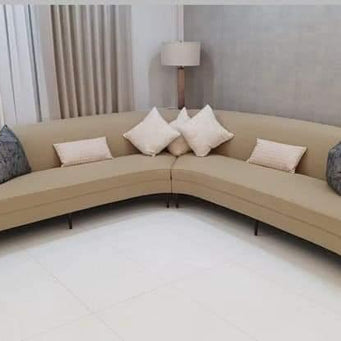 Symmetrical Modular Sectional Sofa Set 9 Seater (Beige) - WoodenTwist