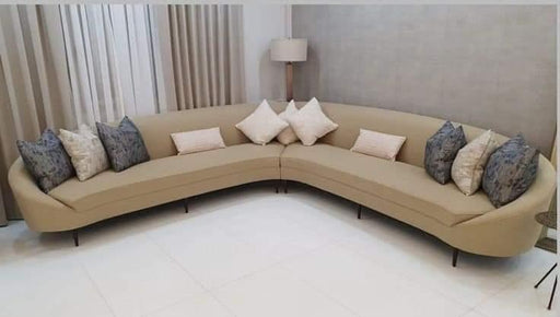 Symmetrical Modular Sectional Sofa Set 9 Seater (Beige) - WoodenTwist