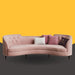 Modern Vintage Encompass Tufted Tropez 3 Seater Sofa with Four Cushion (Pink) - WoodenTwist