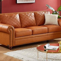 Wooden Handmade Stylish Look Grace Modern Sofa 3+1 (Brown) - WoodenTwist