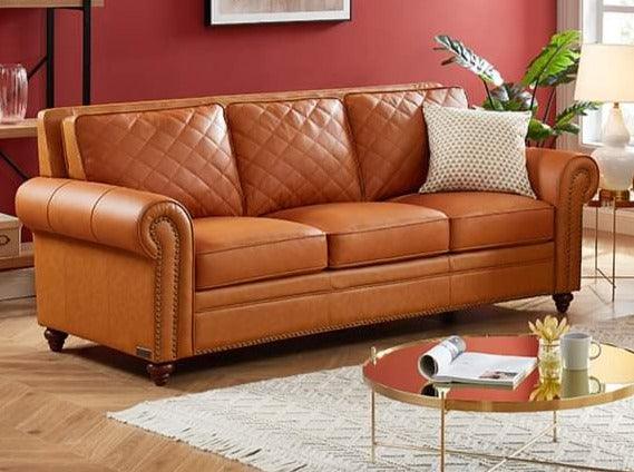 Wooden Handmade Stylish Look Grace Modern Sofa 3+1 (Brown) - WoodenTwist