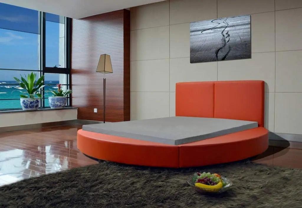 Luxury Modern Platform Round Queen Size Bed - WoodenTwist