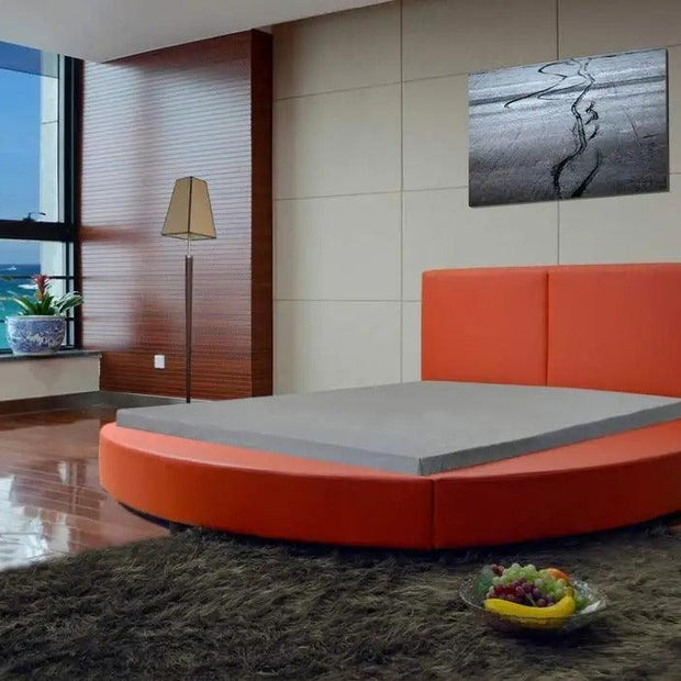 Luxury Modern Platform Round Queen Size Bed - WoodenTwist