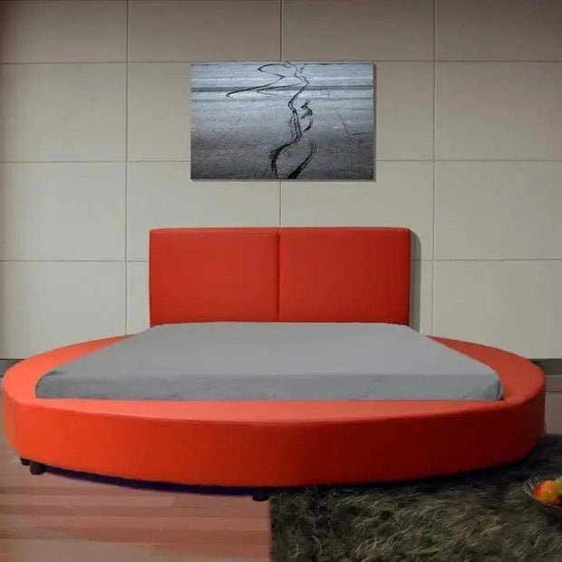 Luxury Modern Platform Round Queen Size Bed - WoodenTwist