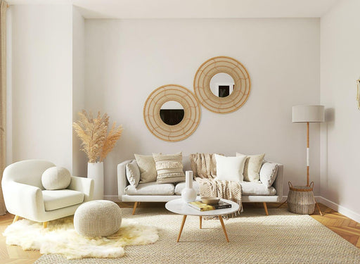 Wooden Handmade Charming Mid Century Modern Sofa Set 3+1 (Light Grey) - WoodenTwist