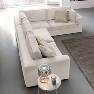 Wooden Handmade Deluxe Gimmy L-Shape Sectional Sofa Set 5 Seater (Beige) - WoodenTwist