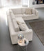 Wooden Handmade Deluxe Gimmy L-Shape Sectional Sofa Set 5 Seater (Beige) - WoodenTwist