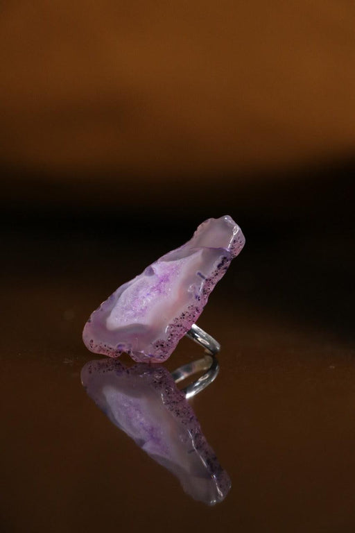 Shade Of Purple Enamel Finger Ring - WoodenTwist