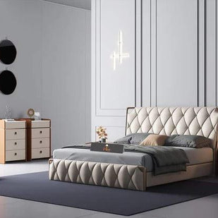Luxury Design Queen Size Bed For Bedroom with Storage - WoodenTwist