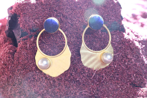 Violet Stone Earrings - WoodenTwist