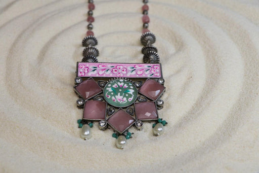 Pink Design Necklace Set - WoodenTwist