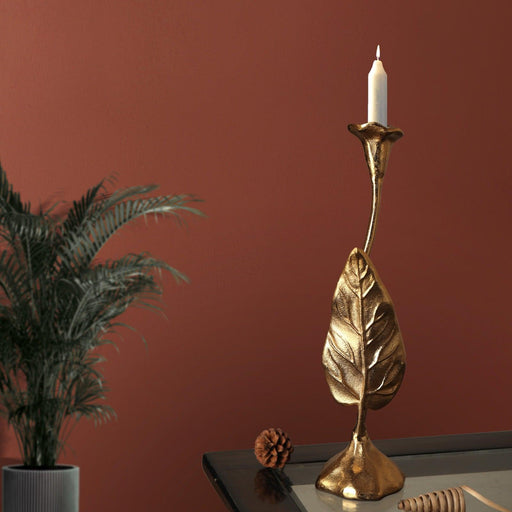 Jules Leaf Candle Holder Medium - WoodenTwist
