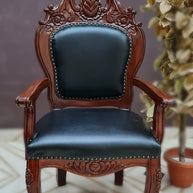 Wooden Handicrafts Arm Chair (Teak Wood) - WoodenTwist