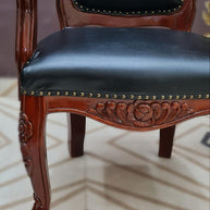 Wooden Handicrafts Arm Chair (Teak Wood) - WoodenTwist