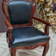 Wooden Handicrafts Arm Chair (Teak Wood) - WoodenTwist