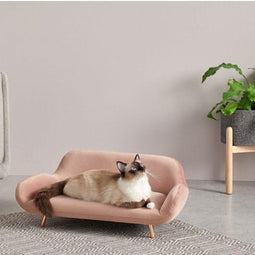 Wooden Twist Handmade Classic Comfortable Pet Sofa ( Pink ) - WoodenTwist