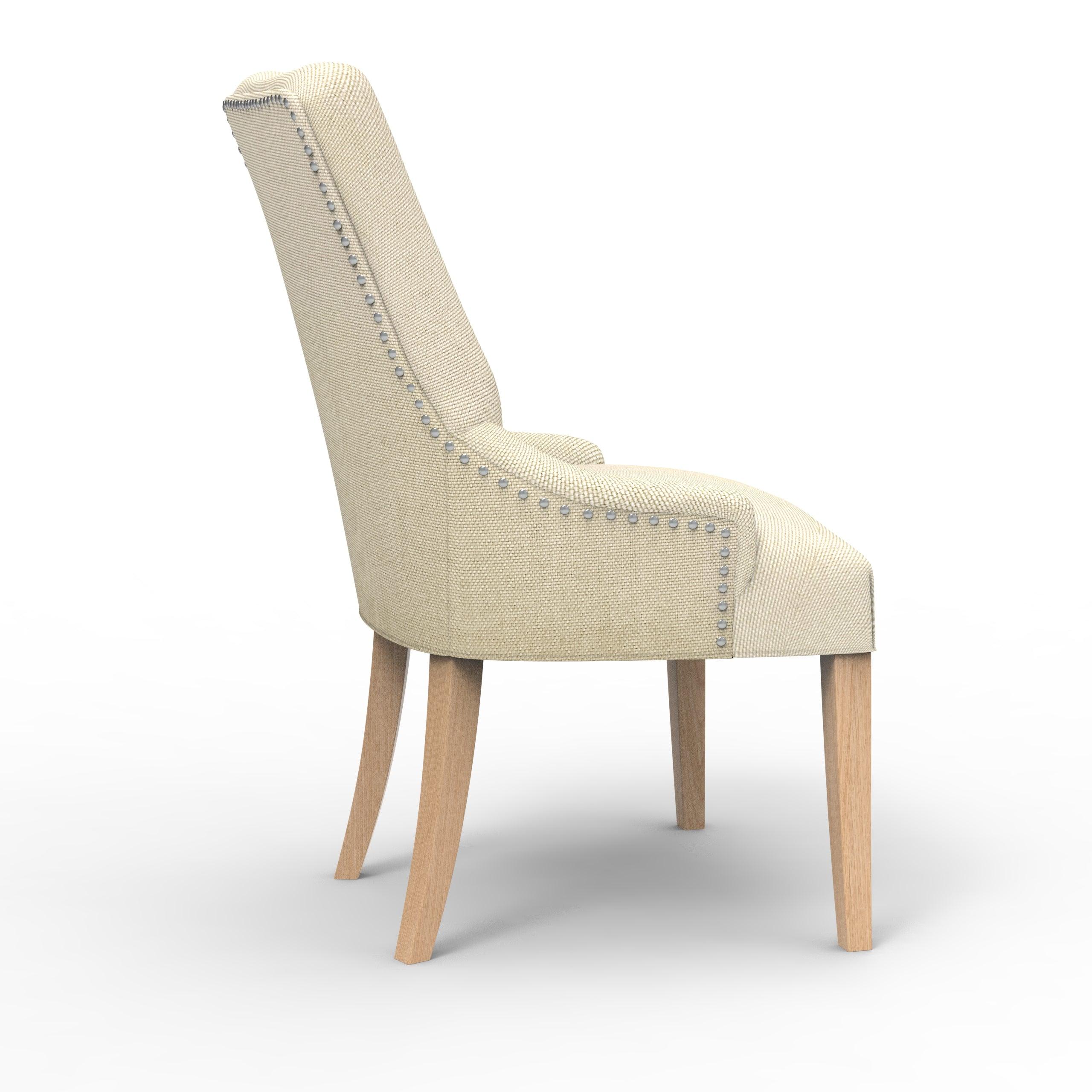 Button Tufted Teak Wood Wingback Chair - WoodenTwist