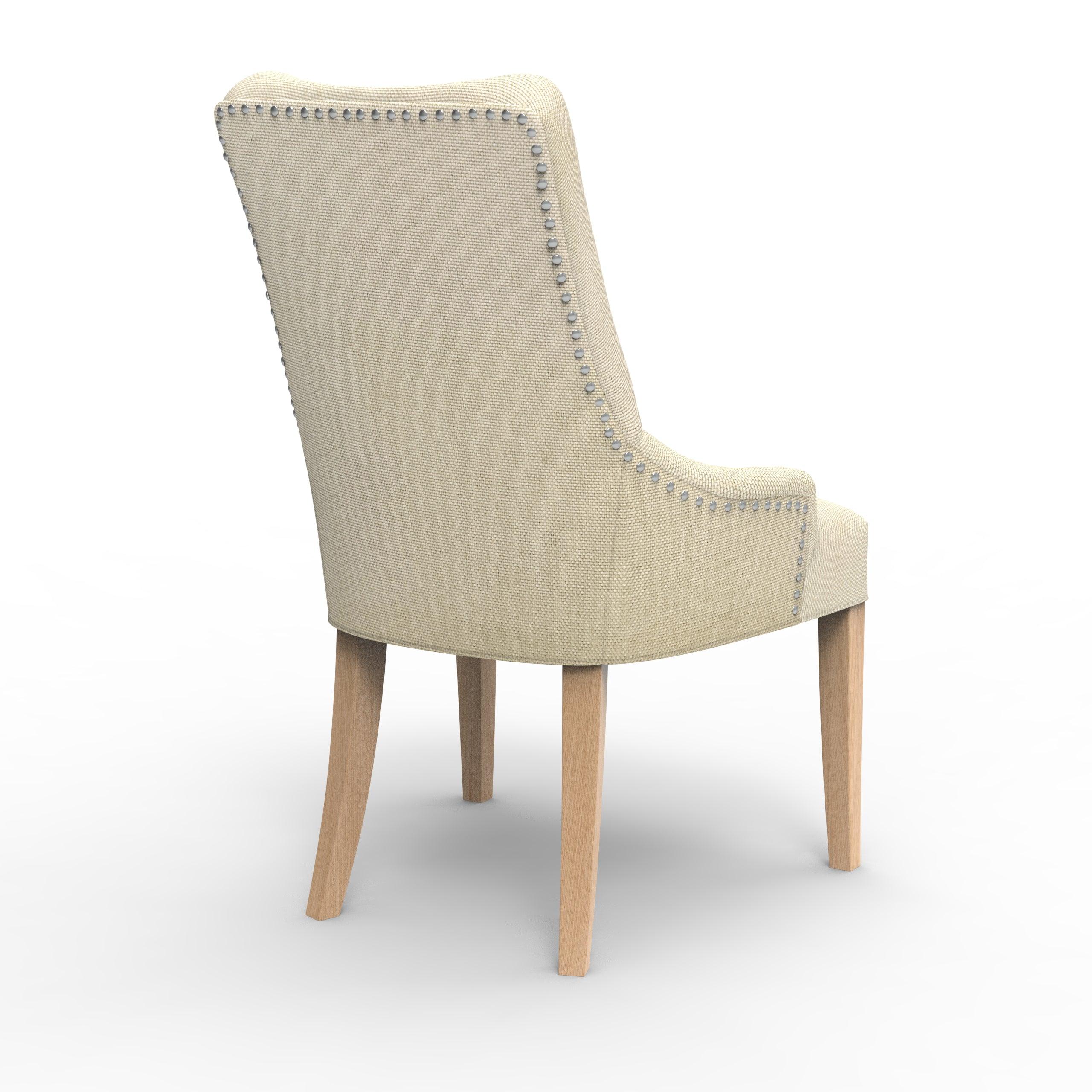 Button Tufted Teak Wood Wingback Chair - WoodenTwist