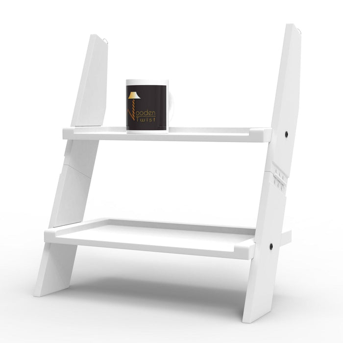 Leaning Bookcase Ladder and Room Organizer - WoodenTwist