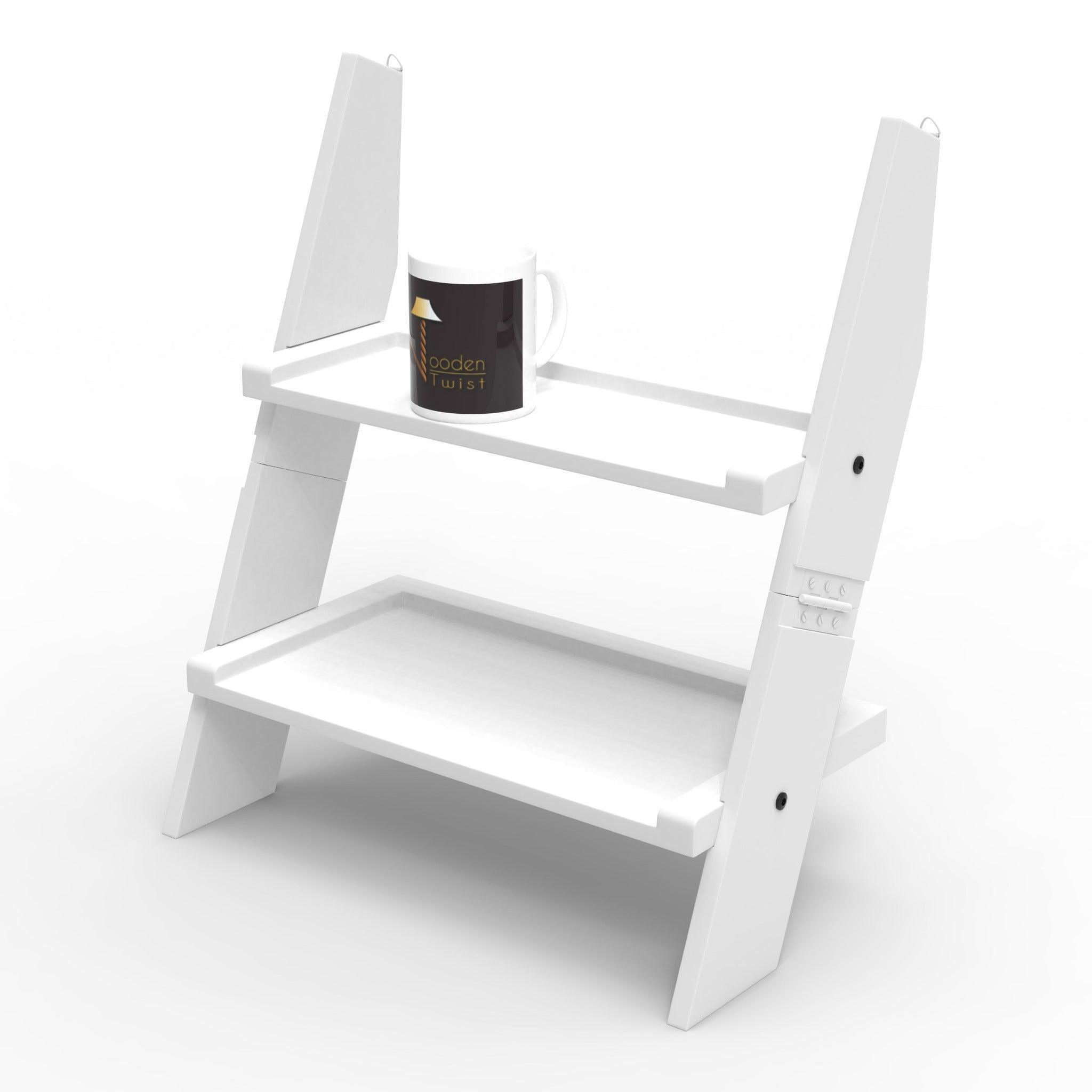 Leaning Bookcase Ladder and Room Organizer - WoodenTwist