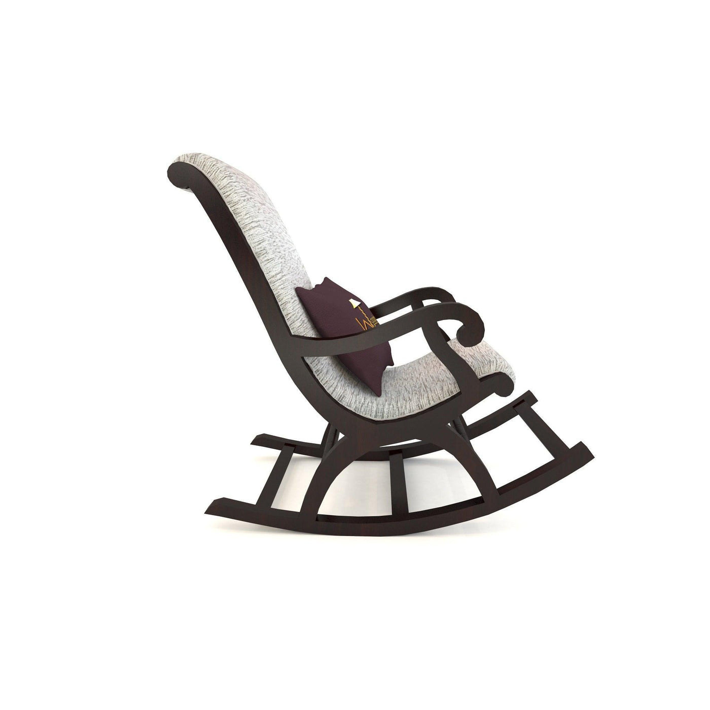 Buy Wooden Rocking Chair with Cushion Online-Rocking Chairs-WoodenTwist