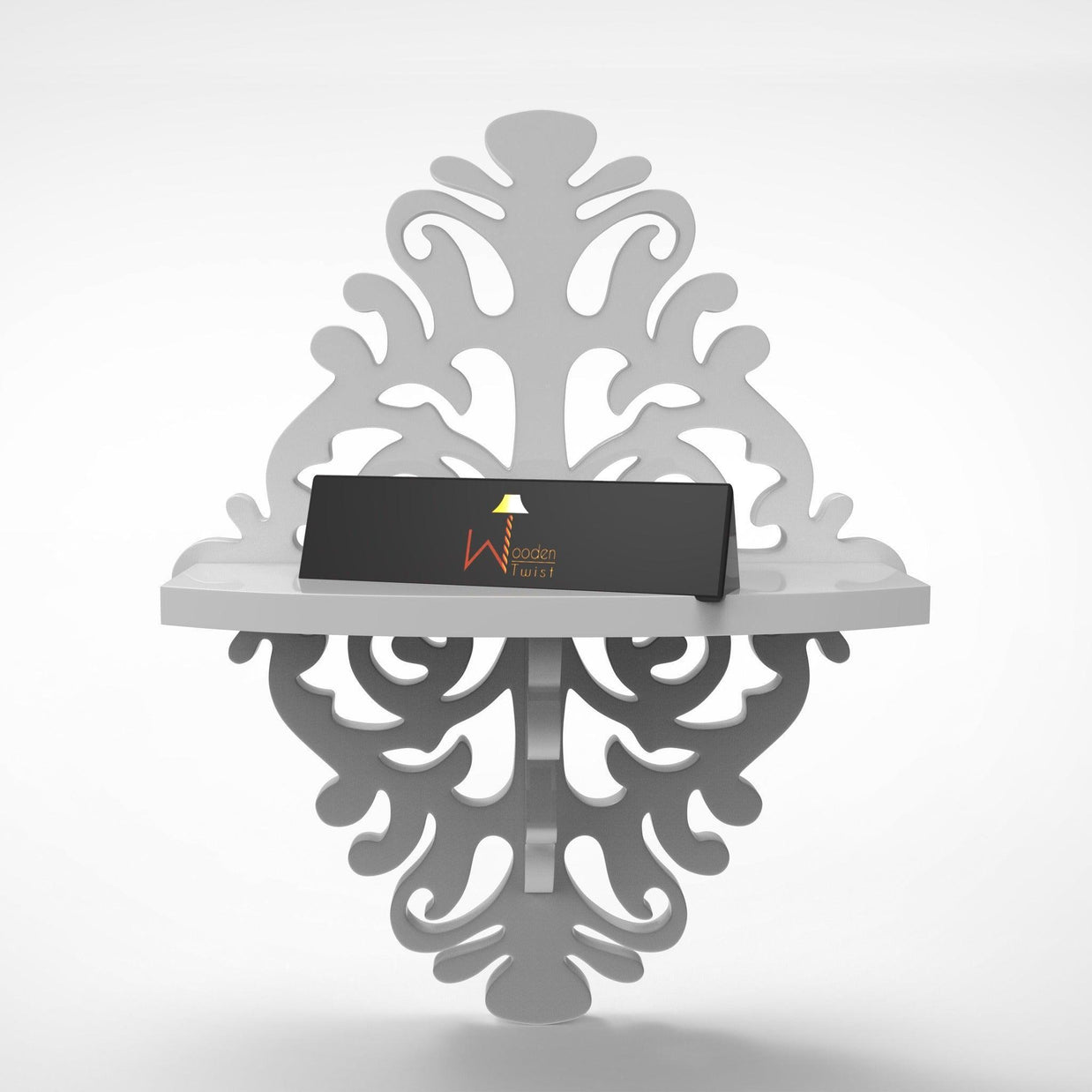 MDF floating wall shelves displaying books and decor