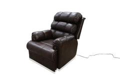 Leatherette 1 Seater Motorised Mechanism Recliner (Dark Brown) - WoodenTwist