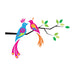 Multicolor Beautiful Birds Wall Stickers - WoodenTwist