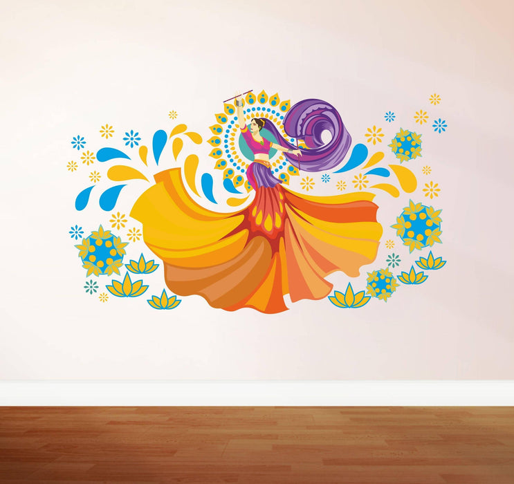 Beautiful Abstract Multicolor Design Wall Sticker - WoodenTwist