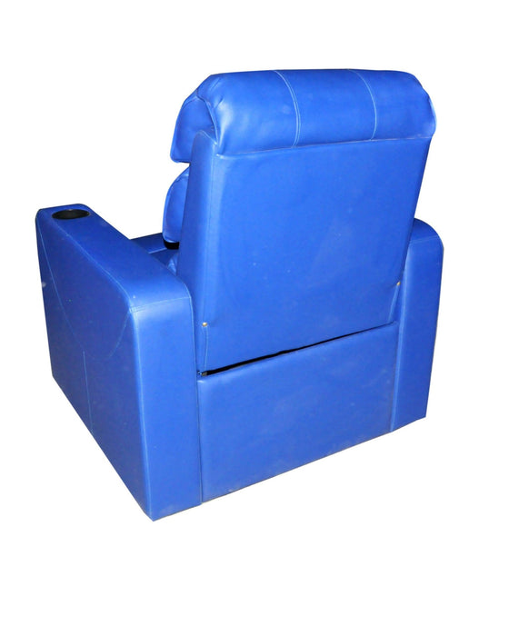 Single Seater Motorised Mechanism Blue Finish Recliner Blue - WoodenTwist