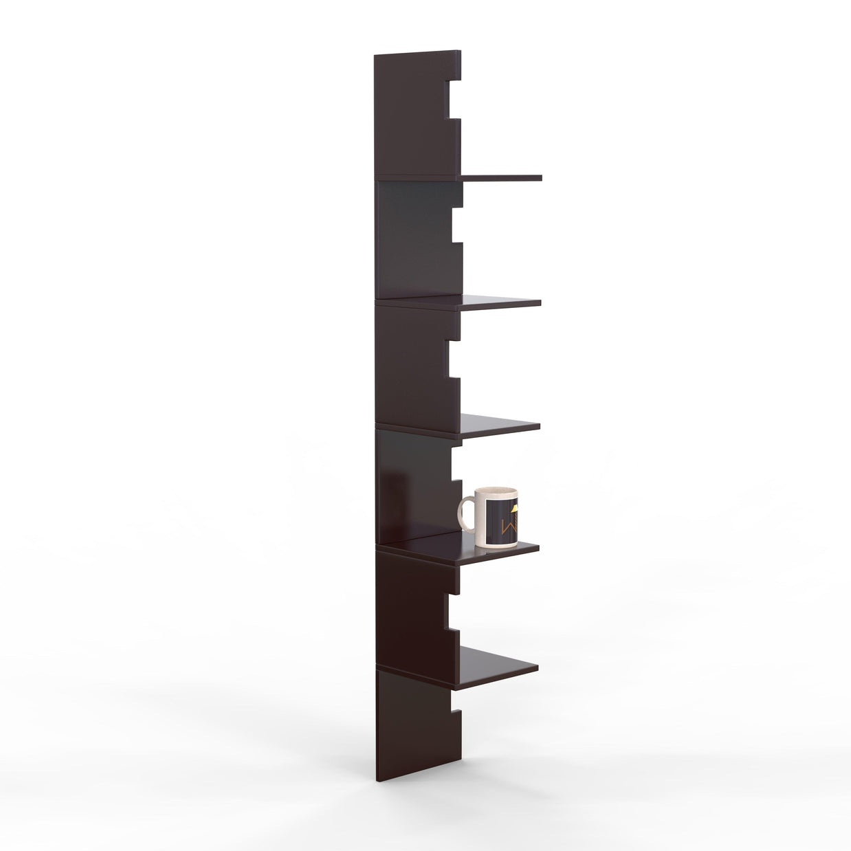 Zig Zag Alzak Floating Corner Shelves - WoodenTwist