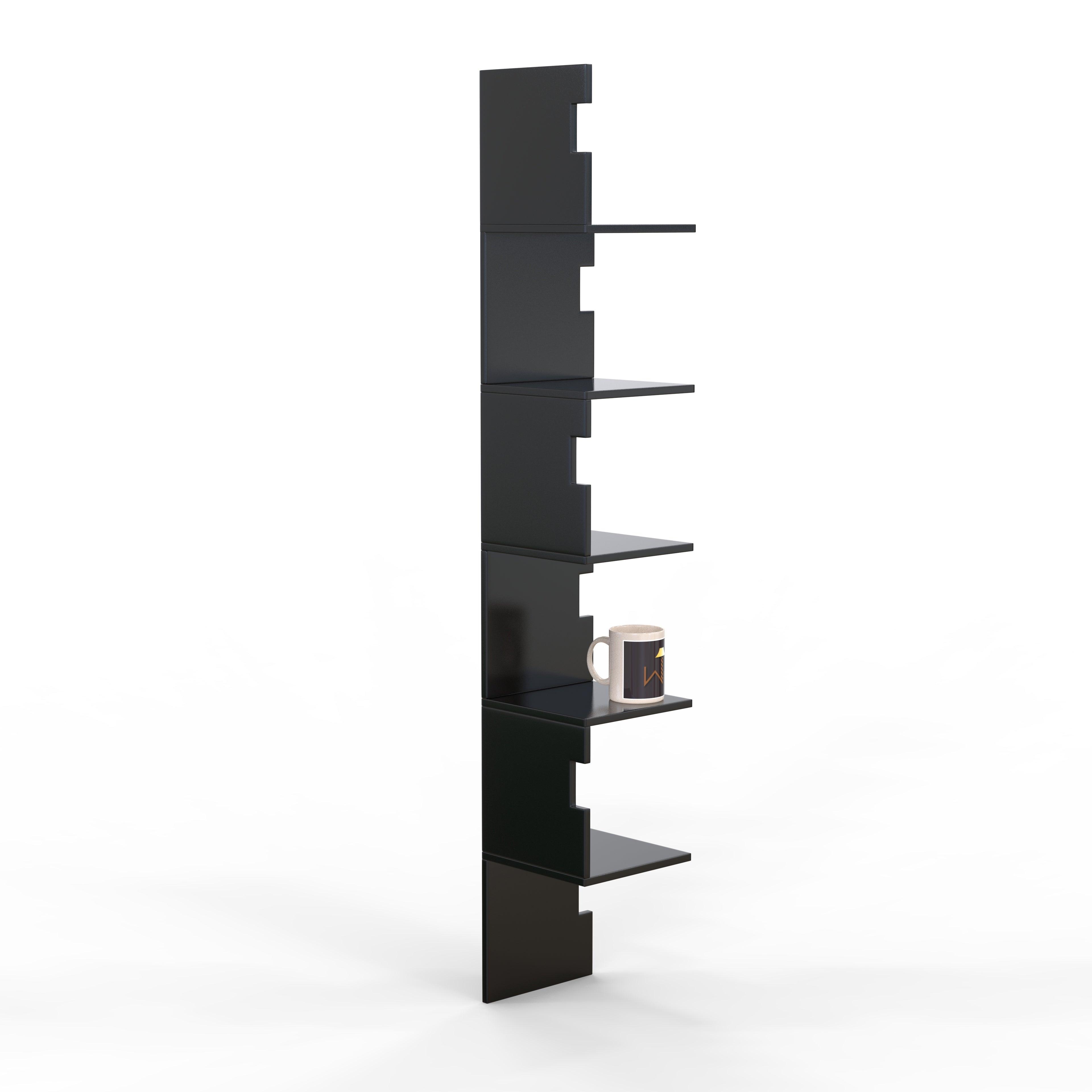 Zig Zag Alzak Floating Corner Shelves - WoodenTwist