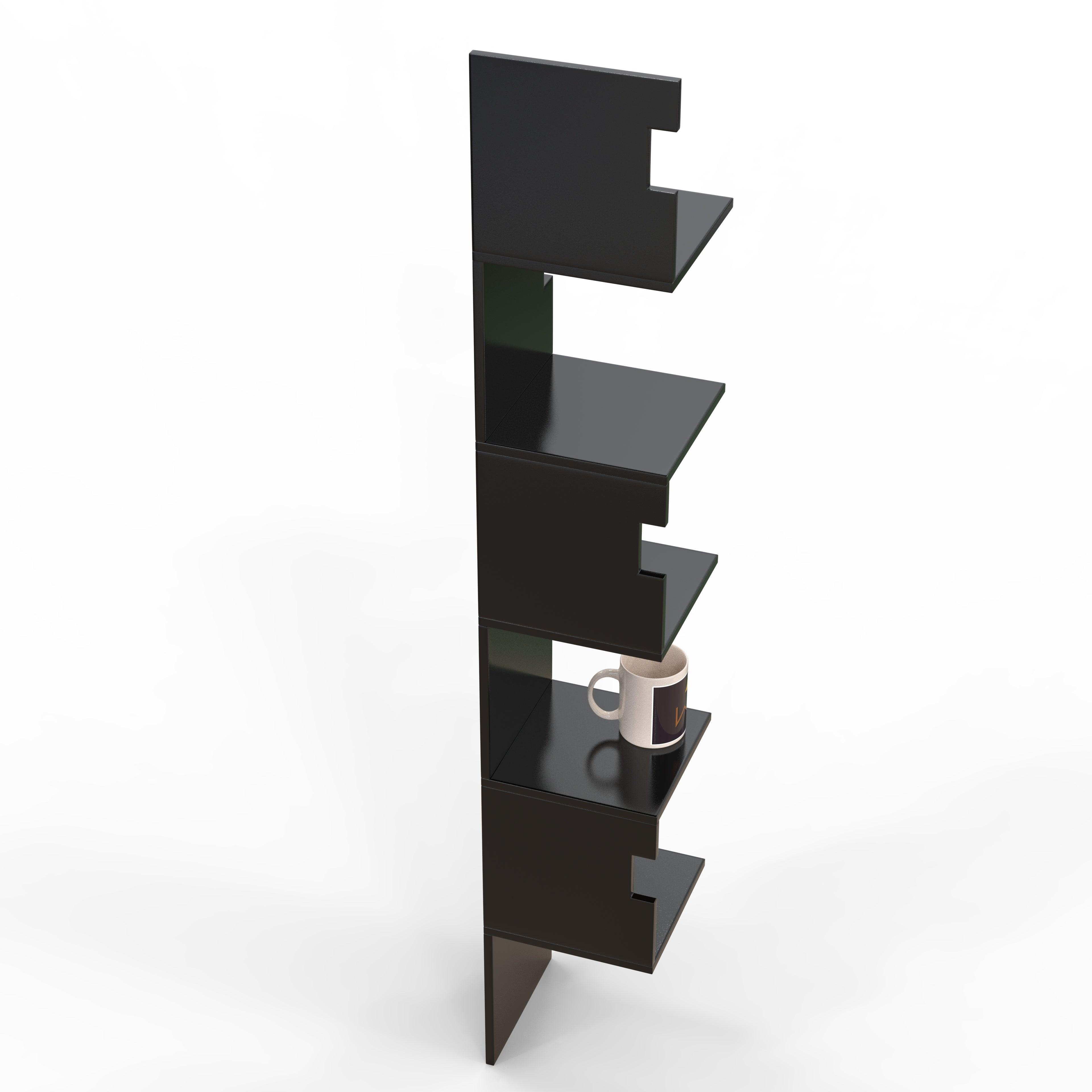 Zig Zag Alzak Floating Corner Shelves - WoodenTwist