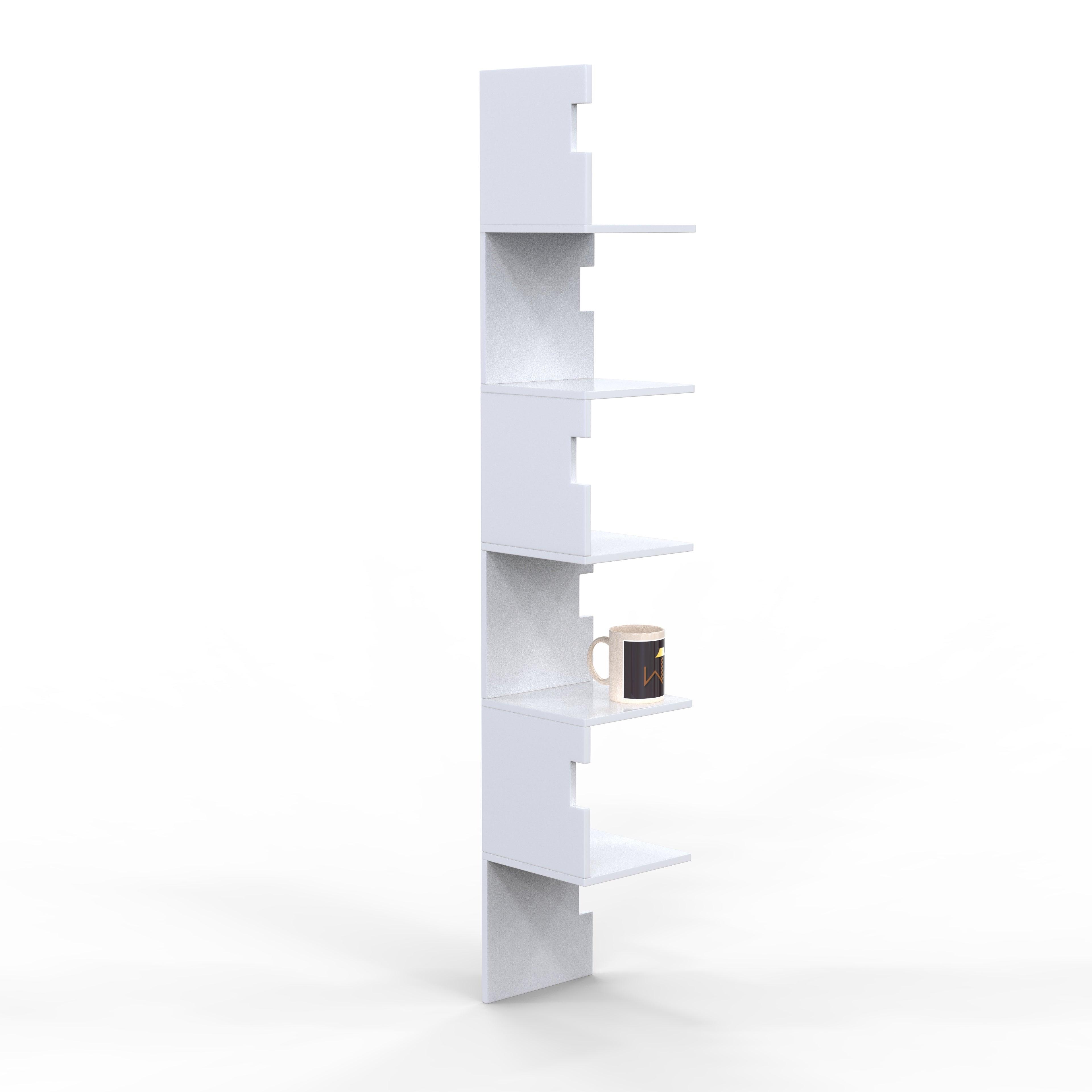 Zig Zag Alzak Floating Corner Shelves - WoodenTwist