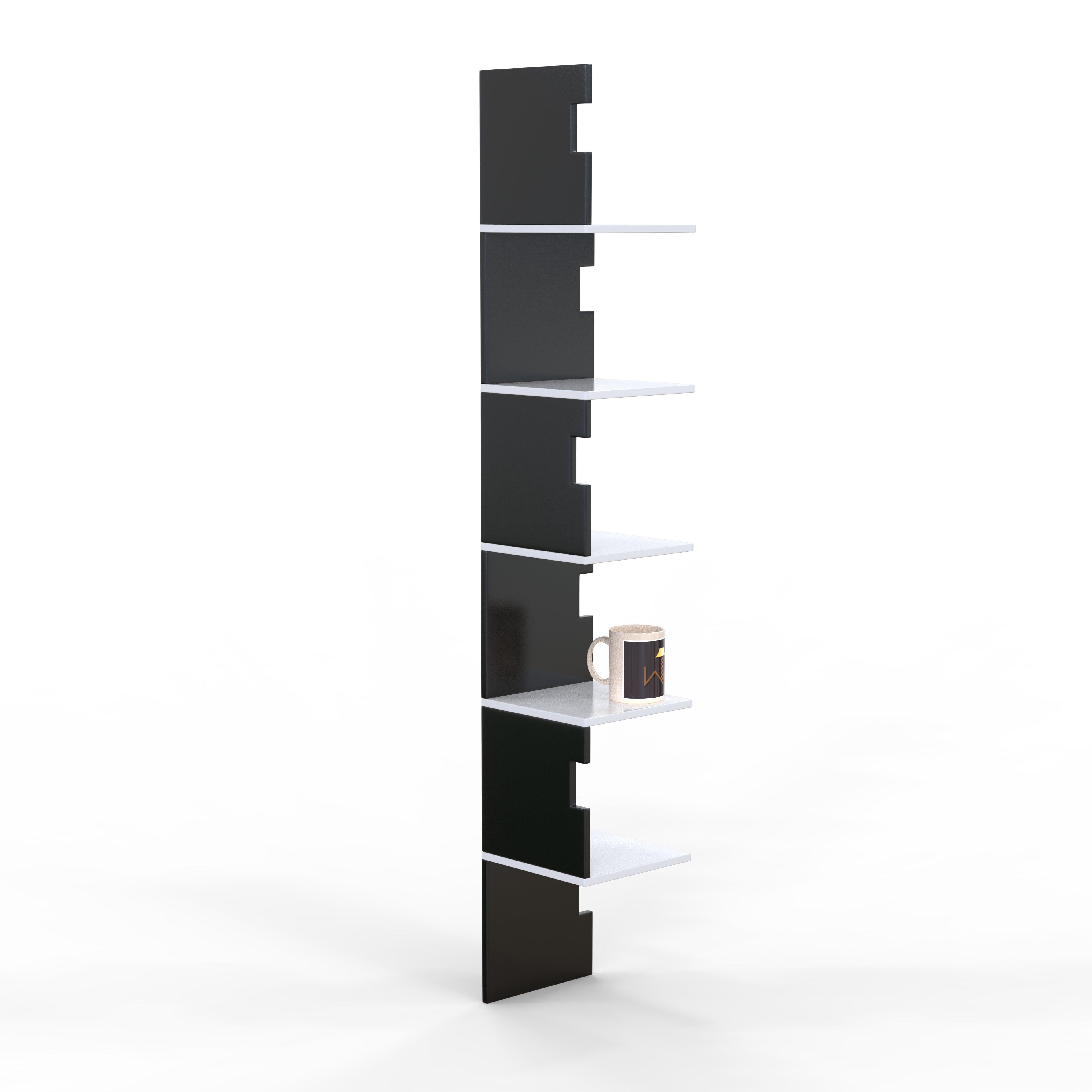 Zig Zag Alzak Floating Corner Shelves - WoodenTwist