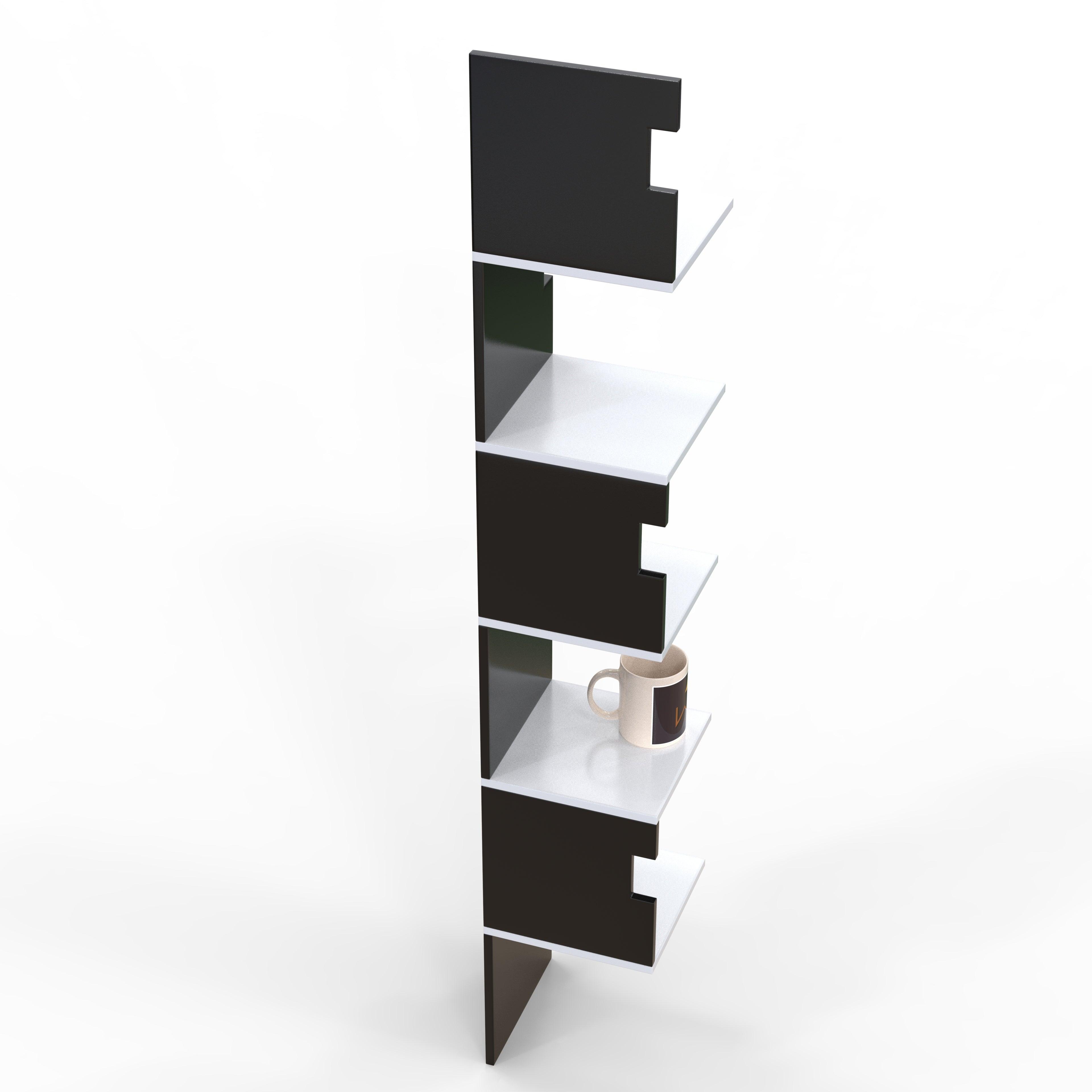 Zig Zag Alzak Floating Corner Shelves - WoodenTwist