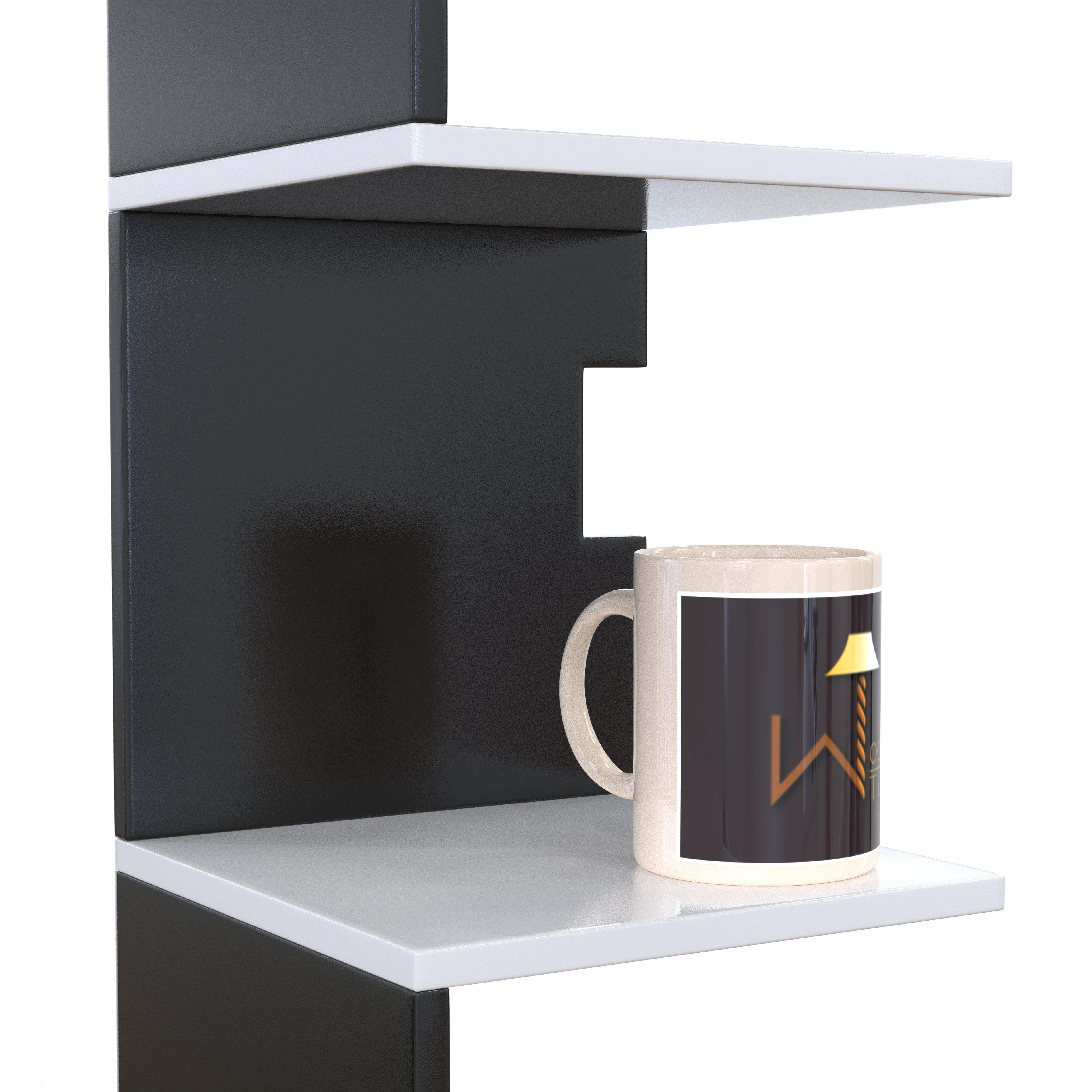 Zig Zag Alzak Floating Corner Shelves - WoodenTwist