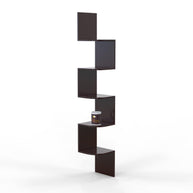 Wooden Fancy Zigzag Wall Mount Floating Corner Wall Shelf - WoodenTwist