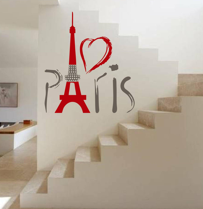 "Love Paris" Decorative wall Sticker - WoodenTwist