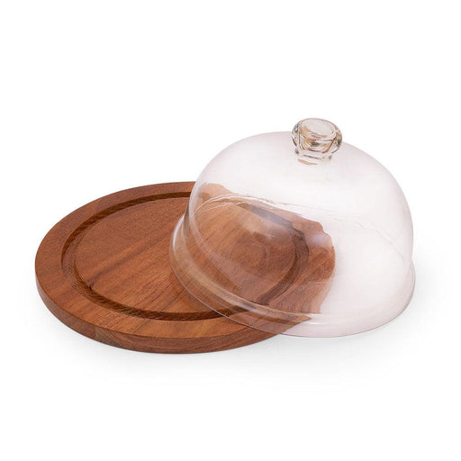 Glass Dome with Natural Wood Base - WoodenTwist