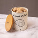 Metal Canister Potato Storage Jar Barrel with Wooden Lid - WoodenTwist